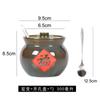 Frasco pequeño retro especial Fuzi para aceite, sal, azúcar, pimienta, frasco para condimentos, taza para sopa, taza para estofado, frasco de cerámica Fat Meng para condimentos con tapa