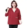 Chaqueta de Primavera y Otoño Tallas Grandes para Mujeres Mayores, Ropa de Abrigo Talla Grande para Mujeres de Mediana Edad y Mayores, Tallas 2XL a 7XL