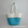 Nova Moda Bolsinha de Palha Tecida com Textura Grande Capacidade Bolsa de Ombro para o Dia a Dia Feminina Nova Bolsa Transversal Race