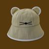 Orelhas de gato chapéu feminino verão proteção solar início da primavera chapéu de pescador estilo coreano versátil casual estilo japonês na moda bonito chapéu de bacia