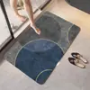 Alfombra de Piso Absorbente Moderna y Sencilla para Baño, Alfombrilla Antideslizante de Secado Rápido para Baño, Alfombra para Entrada de Dormitorio