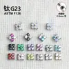 Aretes de Titanio F136 con Forma de Flor para Hélice de Oreja Accesorios de Joyería para Piercings Procesamiento al por Mayor