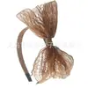 Diadema de lazo de encaje famosa europea y americana borde ancho Diadema de lazo grande retro para mujer Accesorios para el cabello Tocado Pasador Nuevo