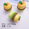 Pequeño Estéreo Manzana Hamburguesa DIY Pegamento de Crema Funda para Teléfono Móvil Cabeza de Pasador Diadema Flor para Zapato Colgante Adornos Creativos Resina Lote