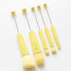 Ventas directas de fábrica venta caliente DIY con cuentas juego de brochas de maquillaje profesionales de 5 piezas con mango de metal corrector sombra de ojos brocha para cejas cabeza magnética de cambio libre juego de brochas de maquillaje con cuentas hechas a mano