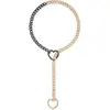 AliExpress Amazon Transfronterizo Caliente Nuevo Europeo y Americano Cubano Forma de Corazón Estilo Punk Simple Collar Cadena Cubana