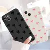 Funda de Teléfono Apple 15 con Diseño de Lazo en Pantalla Completa Adecuada para Niñas, Funda Protectora de Silicona para iPhone 18 Pro Max