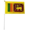 Bandeira do Sri Lanka bandeira acenando com a mão bandeira de plástico mastro dupla face poliéster impressão bandeira fabricantes atacado pode ser levantado