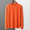 [Estilo centro comercial] suéter de lana completo para hombre cuello redondo tejido básico otoño e invierno 100% lana suelto suéter de cachemira
