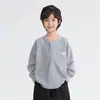 La nueva colección de otoño de ropa infantil de Haima: camisetas de otoño para niños, camisetas de manga larga, tejido gofrado para niños, estilo coreano, elegantes para usar como capa exterior