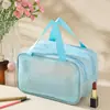 Bolsa de Cosméticos para Mulheres, Bolsa de Armazenamento de Cosméticos à Prova d'Água de Grande Capacidade para Viagem, Necessaire Portátil de Mão Visível para Viagens de Negócios