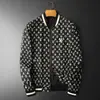Chaqueta ajustada de estilo coreano 2024 para hombre, chaqueta casual estampada de moda con cuello alto