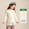 Roupa Infantil Tongbei 2026 Outono Novo Suéter Infantil Gola Redonda Cor Sólida Lã Merino Versátil Casual Quente