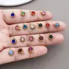 Aço Inoxidável Dourado 12 Cores Pedra de Nascimento Pingente Acessórios de Joia DIY Pedra da Sorte Europeia e Americana Pingente de Colar Pedra de Nascimento