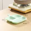 Plato Dividido con Asa, Plato de Preparación, Plato Multifuncional para Fondue, Plato para Condimentos de Cebolla, Jengibre y Ajo, Plato Doméstico para Desayuno con Frutas, Plato para Snacks