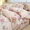 Planta Caxemira Estilo Pastoral Cama Floral Pequena Conjunto de Quatro Peças Lixamento Lençol Engrossado Lençol Capa Colcha Dormitório Estudantil Conjunto de Três Peças