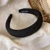 Diadema de Tela Retro de Lunares para Mujer, Estilo Coreano y Japonés, Versión Ancha, Realza la Frente, Simple y Versátil, Algodón y Lino, Accesorio para el Cabello que No Aprieta