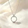 Anillo colgante retorcido de plata pura s999 colgante geométrico nicho cadena para la clavícula de alta gama estilo minimalista fresco collar venta al por mayor