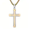 Collar de Acero Inoxidable con Colgante de Patchwork y Bloques de Color de Estilo Nuevo Transfronterizo Europeo y Americano para Hombres y Mujeres, Joyería de Collar de Moda Personalizada