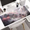 Alfombrilla de ratón con paisaje de tinta, tamaño extragrande con borde de bloqueo de precisión estilo chino para oficina/hogar, alfombrilla antideslizante para escritorio, alfombrilla para escritorio de teclado de computadora