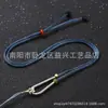 Lanyard de jade de alta calidad, cordón de cuerda de cera de abeja de jade tejido a mano, cuerda de collar de jade simple hecha a mano, venta al por mayor