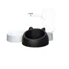 Tazón de Acero Inoxidable para Gato con Boca Inclinada Protección del Cuello Antivuelco Desmontable Tazón de Comida Dispensador de Agua para Mascota Perro Tazón para Gato
