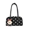 Bolso de bolos de lunares de moda para mujer, bolso de nicho, bolso casual de axila, bolso de hombro versátil de gran capacidad para el día a día