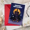 Compra directa transfronteriza de tarjetas de felicitación divertidas de Halloween para cementerio de fantasmas, tarjetas de regalo de invitación creativas y peculiares
