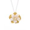 Nuevo collar de perlas de acero inoxidable con forma de flor de concha para mujer, chapado en oro, cadena de perlas de alta calidad, collar transfronterizo