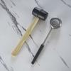 Abridor de coco manual de aço inoxidável abridor de conchas loja de frutas coco verde punch hole opener martelo de borracha fábrica atacado