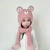 Gorro y Bufanda Integrados para Niños Gorro Engrosado a Prueba de Frío Gorro de Lana Tipo Suéter Gorro Cálido de Invierno con Protección para las Orejas Gorro de Lana Tejida para Bebé