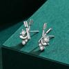 Pendientes de Plata de Ley s925 Pendientes de Hockey del Joker Estilo Coreano Celebridad de Internet Simples Elegantes Joyería para Orejas ins