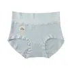 Ropa interior de algodón de fibra larga antibacteriana 7A de cintura alta para mujer, algodón puro, talla grande, entrepierna antibacteriana de seda de morera, bragas de alta elasticidad y amigables con la piel para mujer