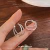 Nuevos aretes de aro grande de doble capa estilo Hong Kong para mujer, celebridad en línea, moda retro, temperamento, modernos, simples, personalidad, tendencia, aretes al por mayor