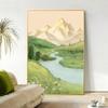 Pintura decorativa Rizhao Jinshan Creme Vento Sala de estar Pintura de paisagem Entrada de casa Sofá Textura Pintura Mural de chão