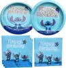 En stock decoración de fiesta de puntadas banderín de tirar globo tarjeta de invitación plato servilleta fiesta de cumpleaños decoración de fiesta de cumpleaños