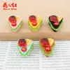Nuevo Juguete de Comida para Sándwich de Desayuno Colorido Accesorios de Resina de Pegamento de Crema DIY Pequeños Adornos Colgante Funda de Teléfono
