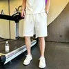 Nuevos Pantalones Cortos de Verano para Hombre 2026 con Colores Contrastantes, Pantalones Casuales Rayados para el Trabajo, Corte Holgado con Cintura Elástica, Pantalones Cortos de Moda Tejidos con Cuero