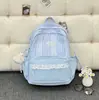 Mochila Estudiante Cuadros Fresca Simple Estilo Japonés para Viaje Escolar Gran Capacidad Casual Versátil Bolsa de Viaje Escolar