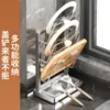 Soporte para Tapa de Olla de Cerámica de Cocina Estante Multifuncional de Almacenamiento Acero Inoxidable Doméstico Estante para Espátulas de Encimera Soporte Vertical para Tabla de Cortar YX