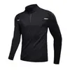 Camisetas de Running para Hombre para Invierno, Camisetas Base Deportivas Cálidas de Microterciopelo de Secado Rápido, Ropa de Entrenamiento con Media Cremallera, Aislamiento Térmico para Otoño e Invierno