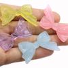 30 * 45mm transparente não poroso jelly color bow diy cocar artesanal acessórios para o cabelo material de cola creme