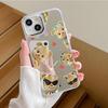Funda Espejo de Muñeca Oso Linda para Apple 14, Espejo de Maquillaje para Chicas Suave y Linda de Moda, Funda de Teléfono Anticaídas para iPhone 17