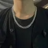 Collar de Cadena Minimalista Hip-Hop Transfronterizo Europeo y Americano para Hombre, Sencillo y Versátil, Cadena al por Mayor, Colgante de Forma Geométrica de Moda Genial