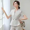 Traje corto profesional nuevo de verano para recepción de hotel, caja registradora, joyería, salón de belleza, técnico de pedicura uniforme de trabajo
