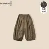 Calça Infantil de Cor Sólida em Fleece de Algodão Quente Casual Nova Versão Coreana Inverno 2025 Calça Longa Reta Grossa Tendência