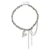 Adornos Transfronterizos Europeos y Americanos Collar Irregular de Corazón con Perlas CCB Clásico Borla Versátil Moderno Collar