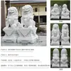 Um Par de Leões de Pedra, Esculturas de Pedra Finamente Esculpidas para Decoração de Pátio Pequeno, Ornamentos Guardiões de Entrada de Casa, Leões de Pedra para Uso Doméstico