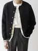 Cardigan Tricot Casual Novo Direto da Fábrica Estilo Preguiçoso Falso Duas Peças Patchwork Color Block Cardigan Outono 2026