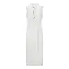 Para Comercio Exterior Europeo y Americano Transfronterizo Ropa de Mujer Aliexpress Más Vendido Verano Ajustado Vestido Cheongsam con Cuello Alto Decorado en Metal